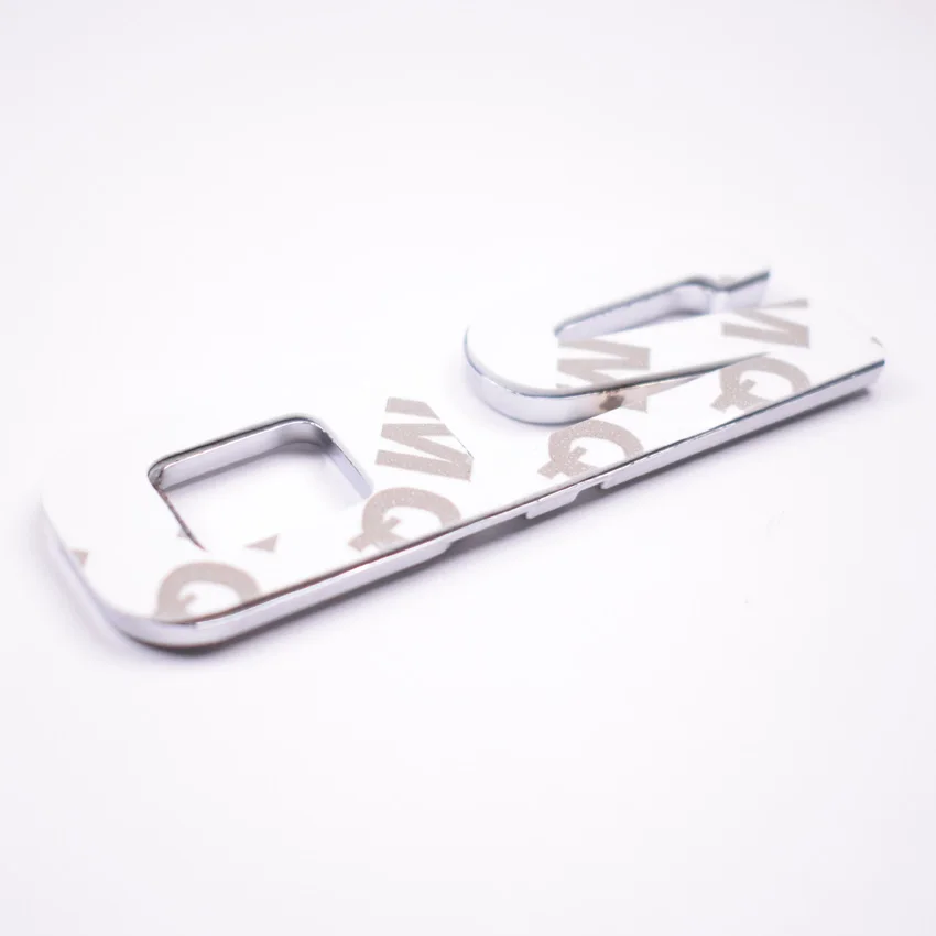 Yaquicka metal prata 3d 2.0 2.0t carro traseiro tronco emblema adesivo para bmw audi ford toyota volkswagen etc carro auto-estilo