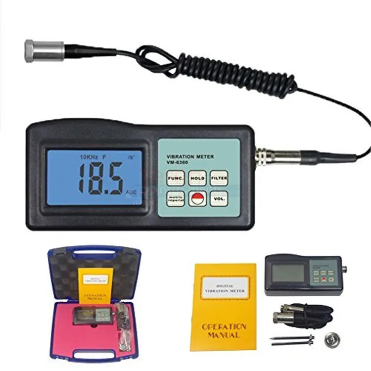 Handheld Vibration Meter Tester VM-6360 + RS232C Interface Digital Vibrometer