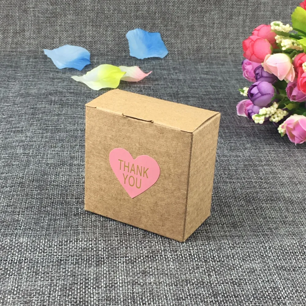 

50PC/Lot 6.5*3.5*6.5cm Kraft Paper Gift Boxes Candy Bag Toy Carry Cases Blank Package Box For Candy/Bake/Gift Accept Custom Logo