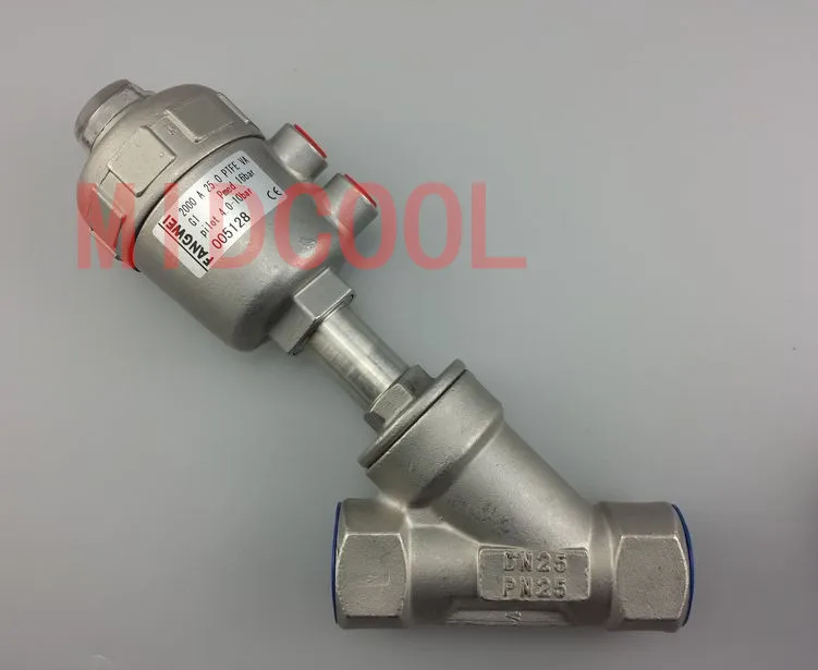 Pneumatic Stainless steel Angle seat valve  1-1/2