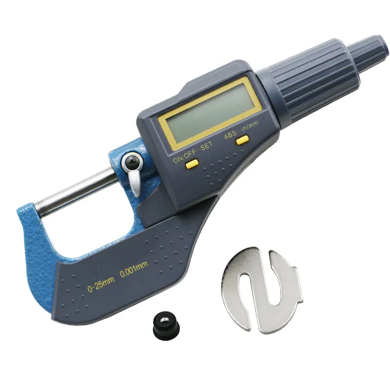0-25mm micrometro digitale elettronico micrometro 0.001 millimetri micron al di fuori micrometro pinza calibro strumenti di misura