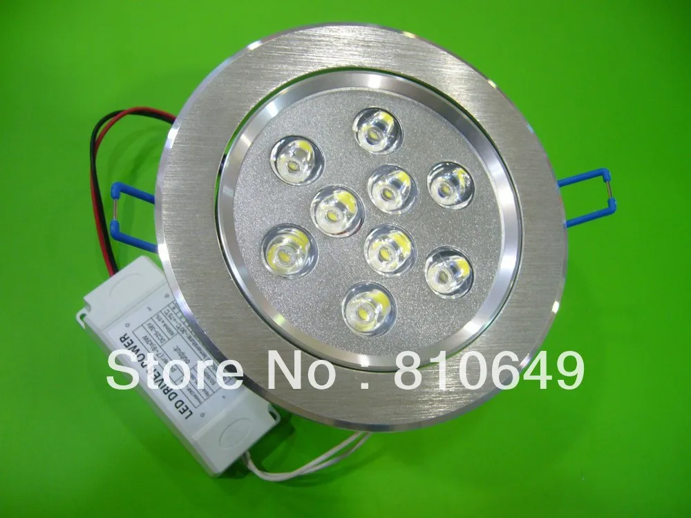 

Free shipping Wholesale Brushed Anodized 27W Dimmable Led Downlights +LED Dimmer IR Remote Control 12Keys 300w Switch