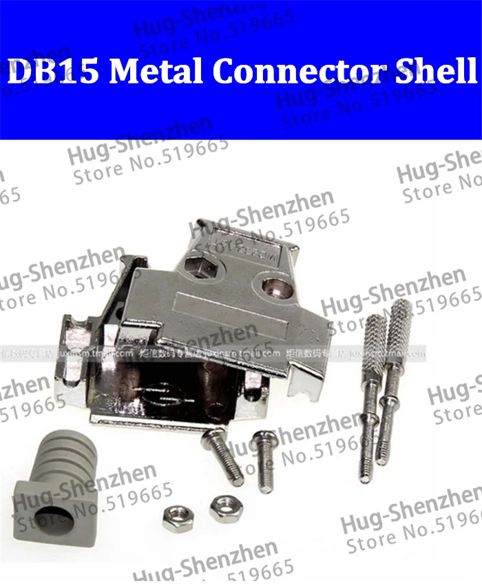 Free shipping 2pcs/lot connector DB15 2 row of male and female DB15 two rows of metal metal shell