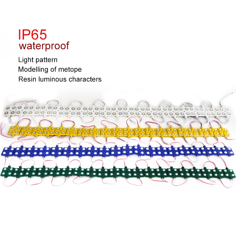 100pcs/lot LED module 5730 4 LED 2W Module 12V full color waterproof super brighter square led modules lighting