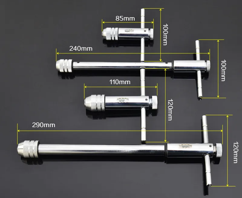 4 PCS T ประเภทเครื่องสกรูมือเกลียวก๊อก Reamer Drill TAP และ Die ชุดประแจ Taraud et outlined VIS
