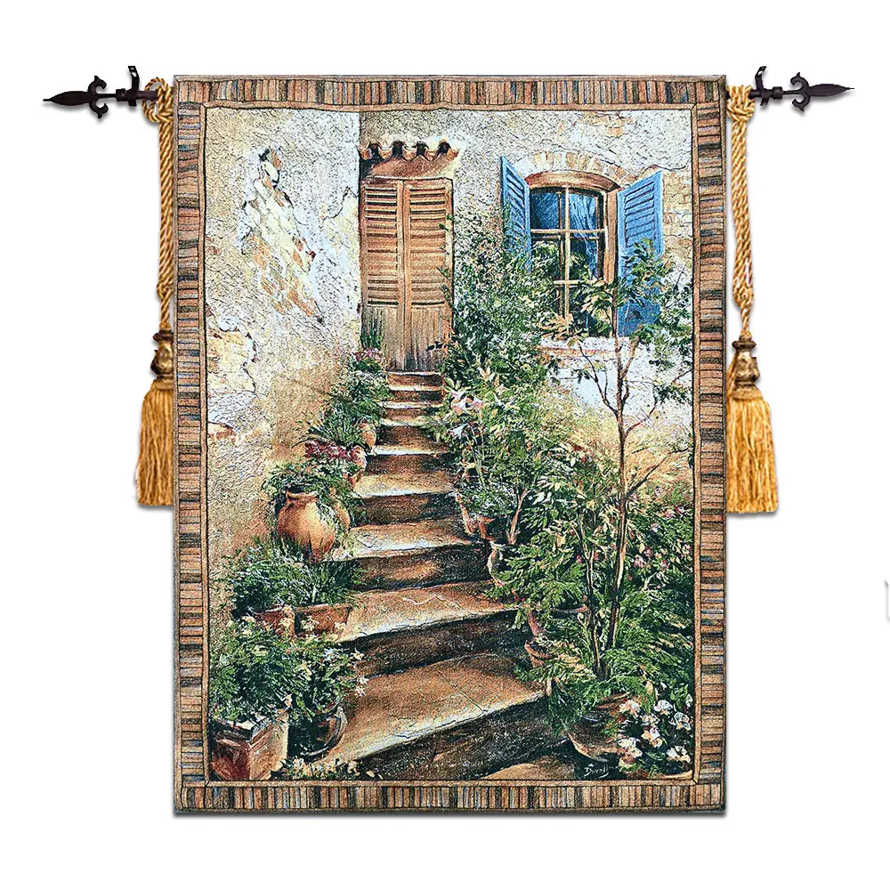 Belgian Jacquard Tapestry European Murals Model Room Decoration Tuscany Manor