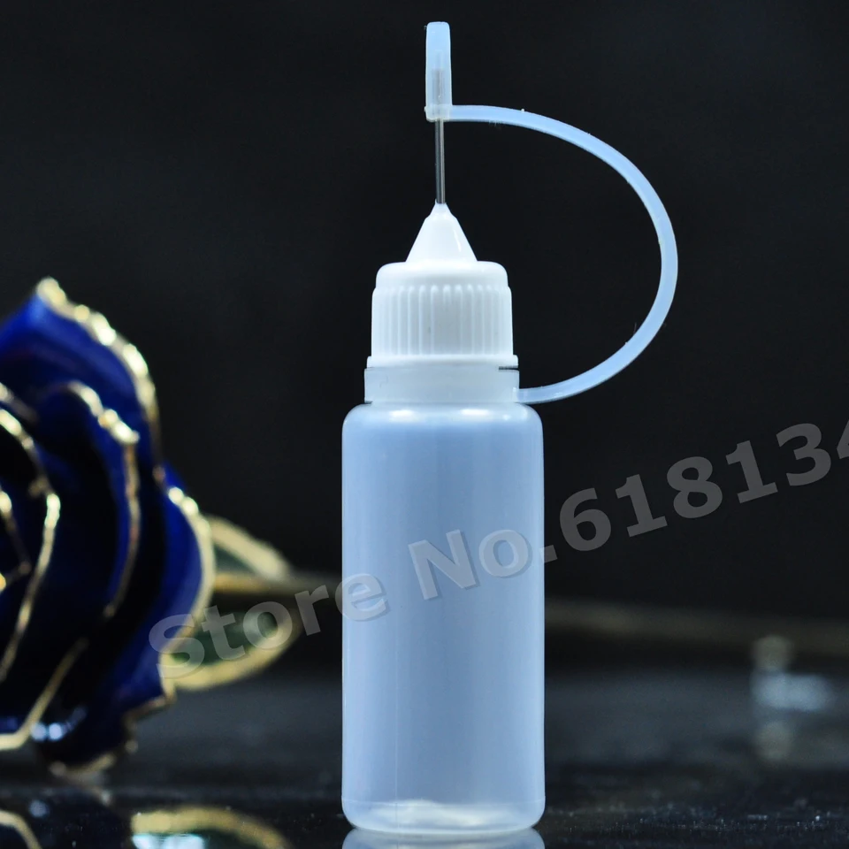 2000pcs 15ml plastic needle bottle with pinhole metal needle tip for liquid oil