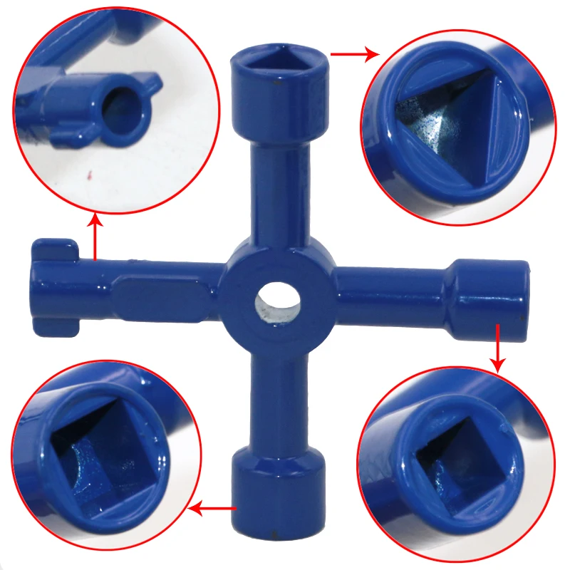 1 Set 4 In 1 Cross Switch Key Wrench With Accessories Universal Triangle Train Electrical Cupboard Box Elevator Cabinet