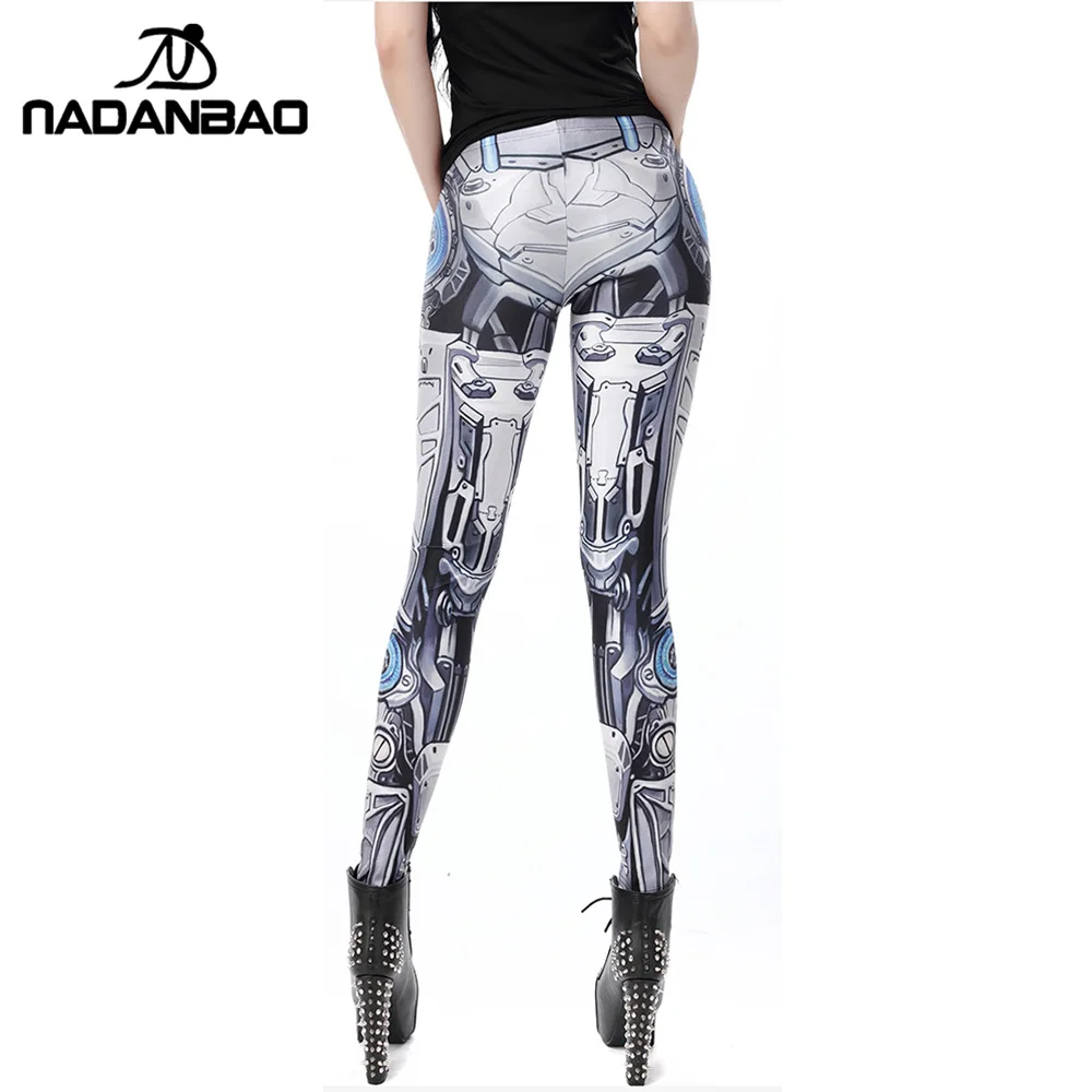 NADANBAO MECHA CosPlay Women Leggings ROBOT Comic Cartoon Printed leggins Woman leggins women pant