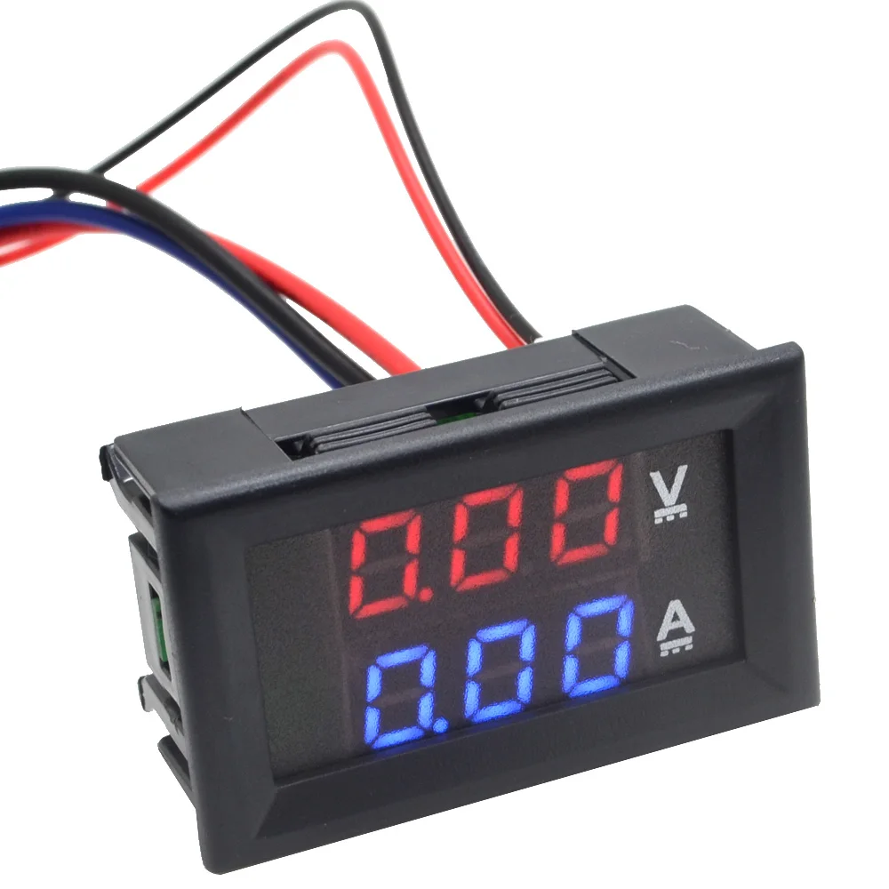 Digital Voltmeter Ammeter LED DC 0-100V 10A Dual Display Voltage Tester Amp Volt Gauge Panel Meter