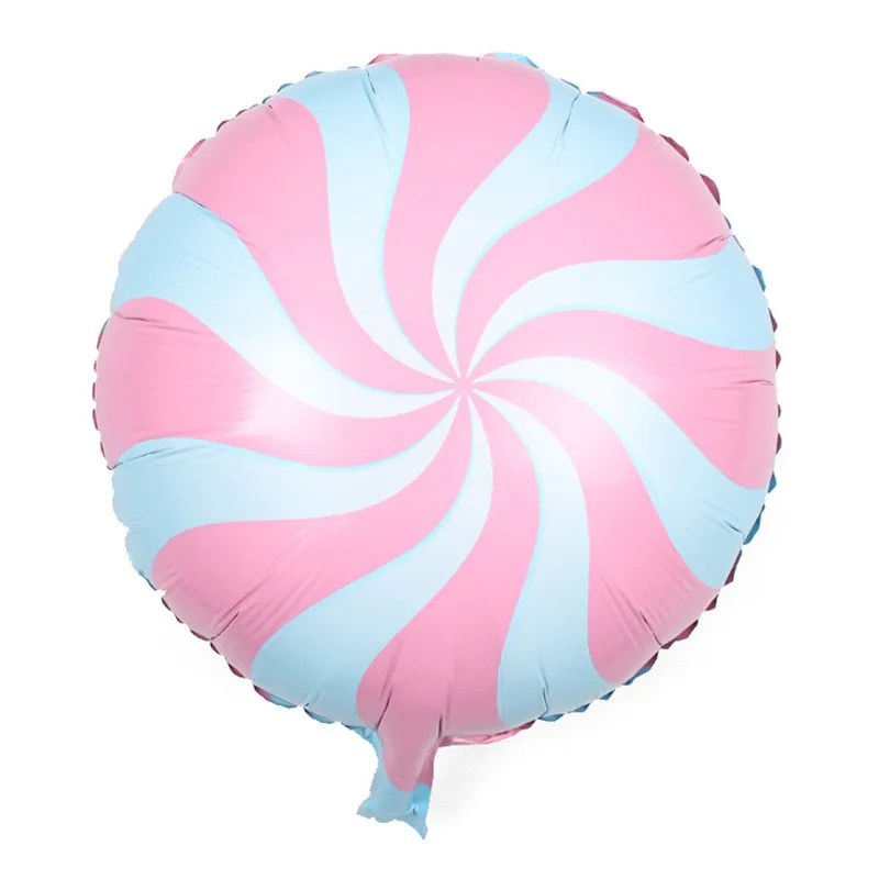 100pcs/lot 18 inch Lollipops Shape Foil Balloons 45cm Round Candy Balloon Kids Foil Inflatable balloon