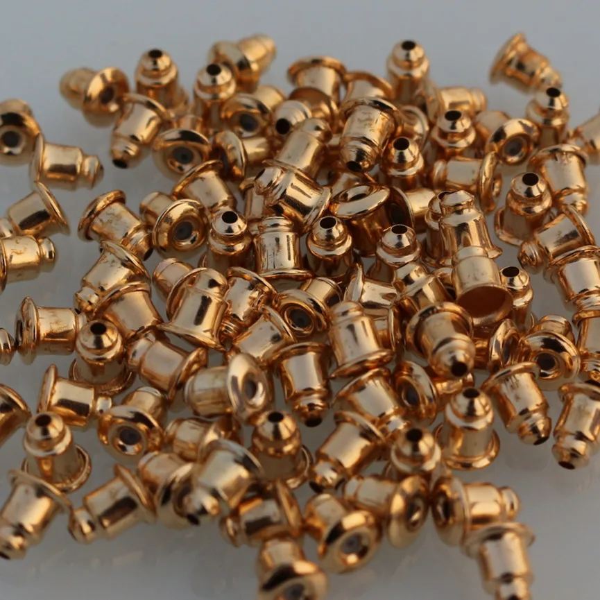 100pcs/Lot Jewelry Accessories  Bullet Stoppers Alloy Ear Plugging Blocked Earring Back DIY