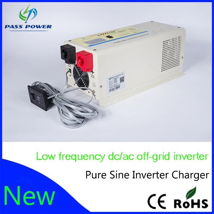 Free shipping off grid 12v 24v 48v low frequency 3000w air conditioner pure sine wave inverter with charger