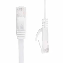 0.3m 1.5ft 1m 2M 3m 10ft 5m 10m 15m 50ft 20m 30m CAT6 płaskie UTP kabel sieciowy Ethernet RJ45 kabel sieciowy LAN biały kolor