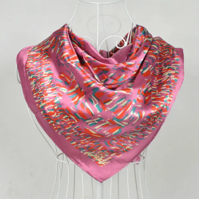 2015 New Design Women Polyester Silk Big Square Silk Scarf,90*90cm Hot Sale Satin Scarf Printed For Spring,Summer,Autumn,Winter