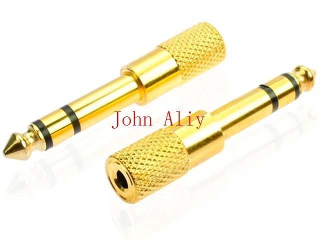 Free shipping Audio 6.5mm Male Plug to 3.5mm Female Jack Aux Stereo TRS Adapter