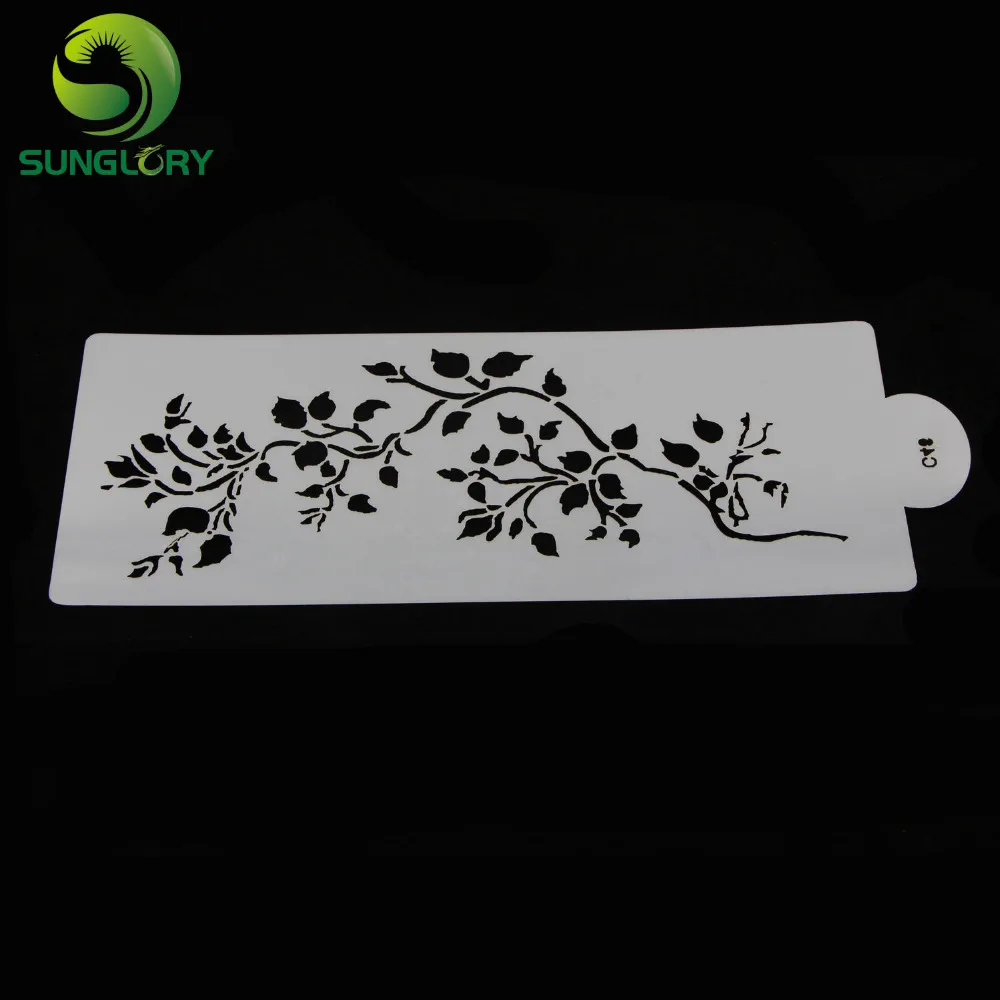 Plastic Flower Cake Stencil Kitchen Cupcake Decoration Template Mold Cookie Fondant Stencil Baking Mold Cake Decorating Tools