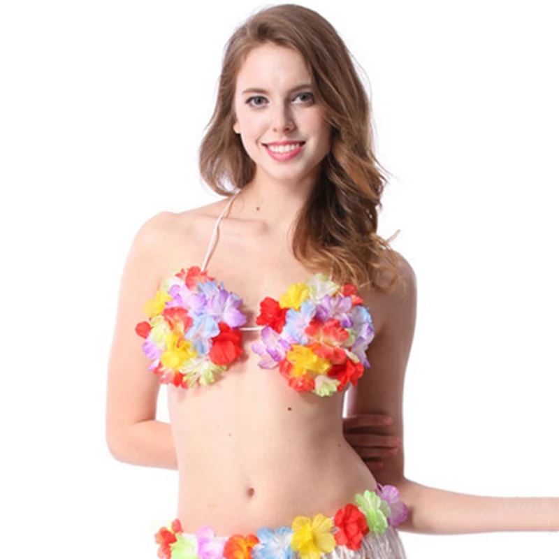 5pcs / Grass skirt bra accessories corsage wedding dance party activities costume Hawaiian grass skirts performing props