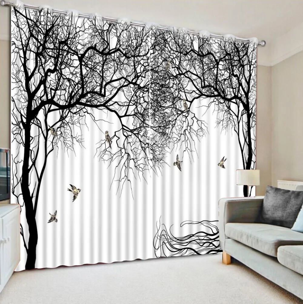 

fashion decor home decoration for bedroom Curtain styles for bedrooms abstract tree home decor modern