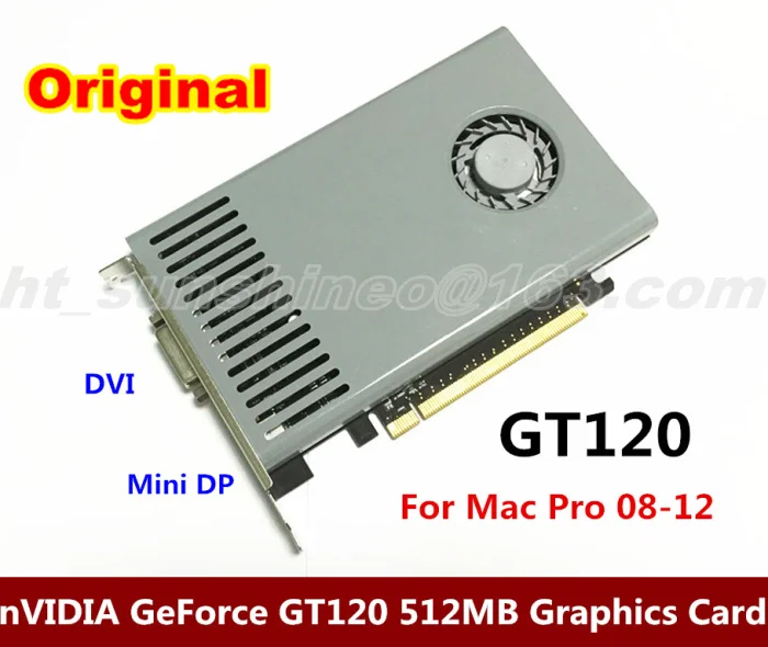 Warranty 3 months  For nVIDIA GeForce GT120 512MB DDR3 DVI+Mini DP interface PCIE Video Card For Mac Pro3.1-5.1 (2008-2012)