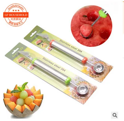 4pcs  Double-End Multi-Functional Fruit Melon Baller Melon Corer  Scoop Carving Knife Fruit Carver