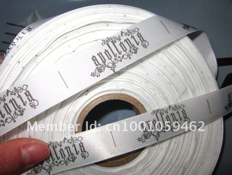 Customized garment satin printed labels/logo/Trademark manufacture woven&printed labels free Shipping