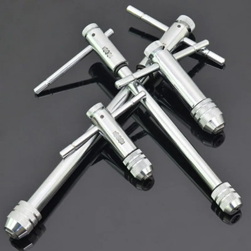 4 PCS T ประเภทเครื่องสกรูมือเกลียวก๊อก Reamer Drill TAP และ Die ชุดประแจ Taraud et outlined VIS