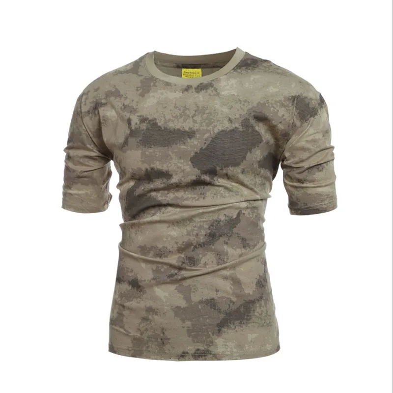 Tactical Camouflage T Shirt Men Breathable Quick Dry US Combat T-Shirt  Outwear T-shirt