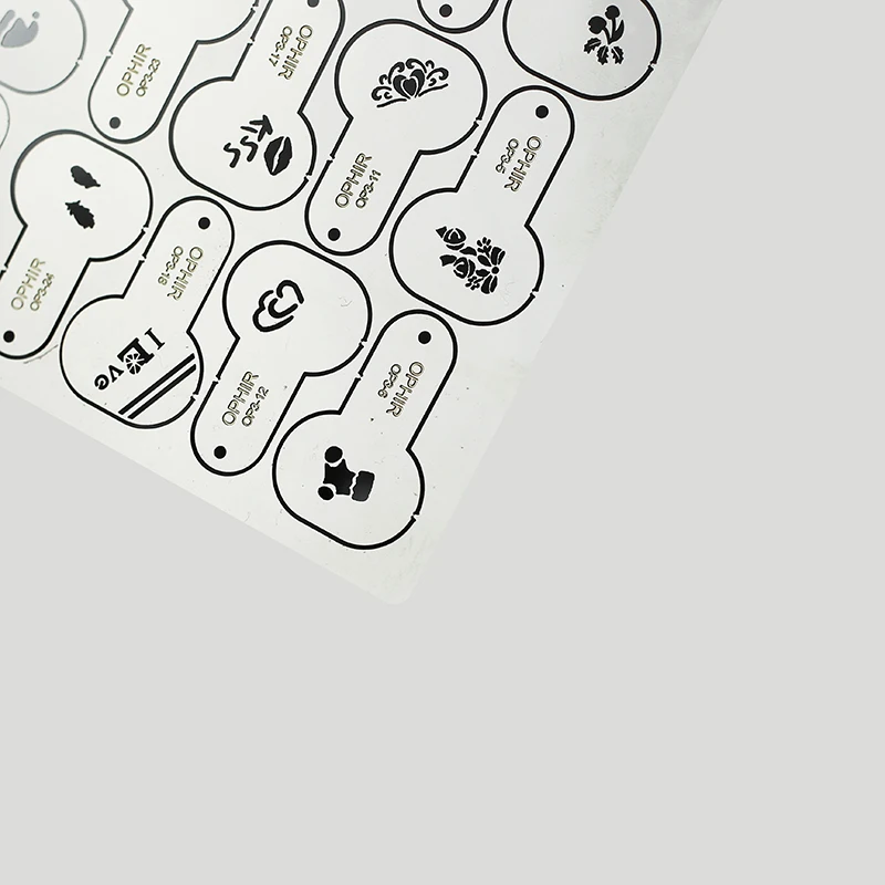 Трафареты для ногтей OPHIR металлический Аэрограф шаблоны для ногтей с изображением рождественских звезд инструменты для ногтей аэрограф для нейл-арта краски _ op3