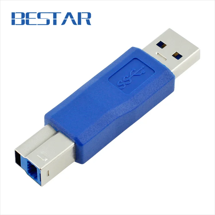 (2 pieces/lot) Standard USB 3.0 Type A Male to USB 3.0 Type B Male Plug Connector Adapter USB3.0 Converter Adaptor AM to BM