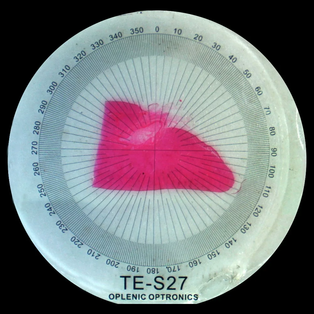 20.4 มม.แก้ว Reticle กล้องจุลทรรศน์ตาไมโครมิเตอร์สไลด์ตา Graticule สายตายาวไมโครมิเตอร์