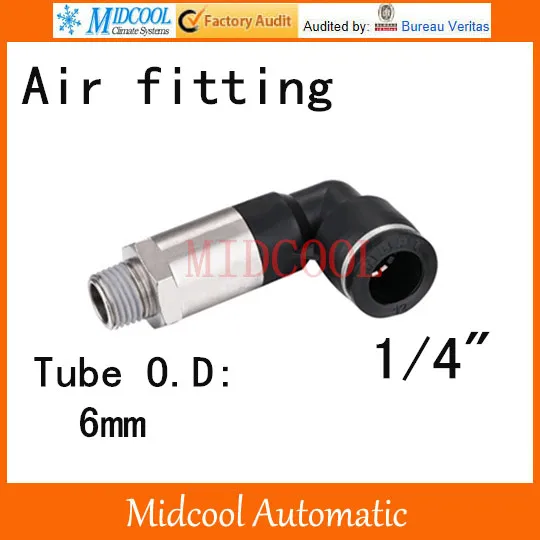 Quick connector PLL6-G02 polyurethane hose connector L type 6mm 1/4 BSPP threaded elbow nylon pipe joint pneumatic air fitting