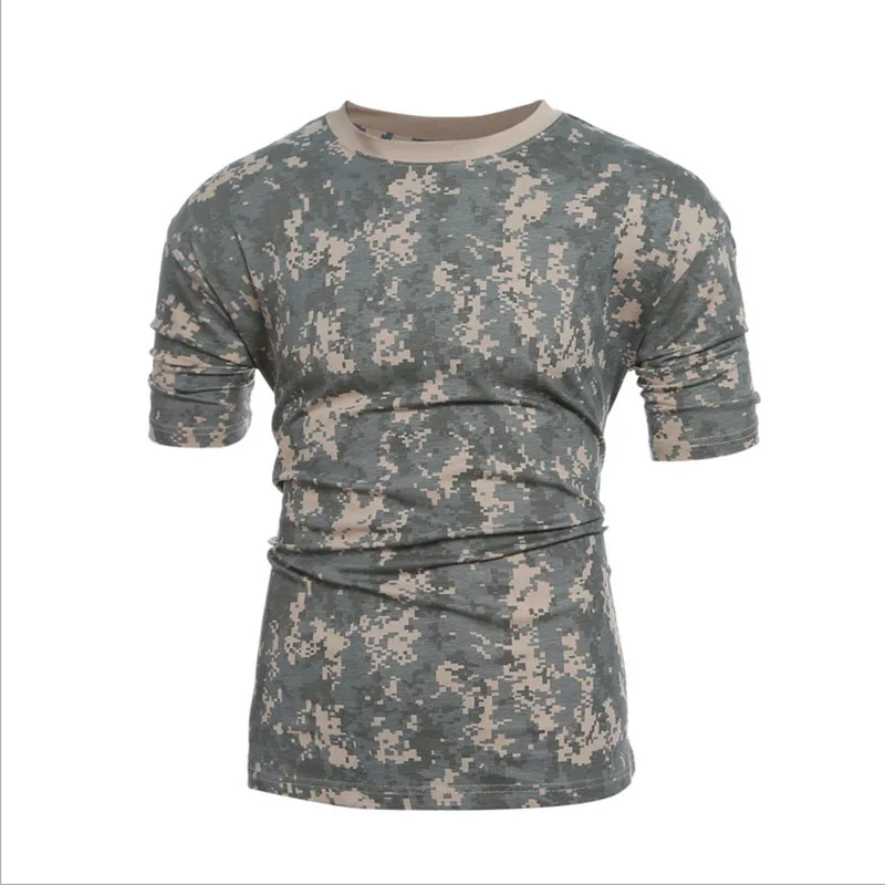 Tactical Camouflage T Shirt Men Breathable Quick Dry US Combat T-Shirt  Outwear T-shirt