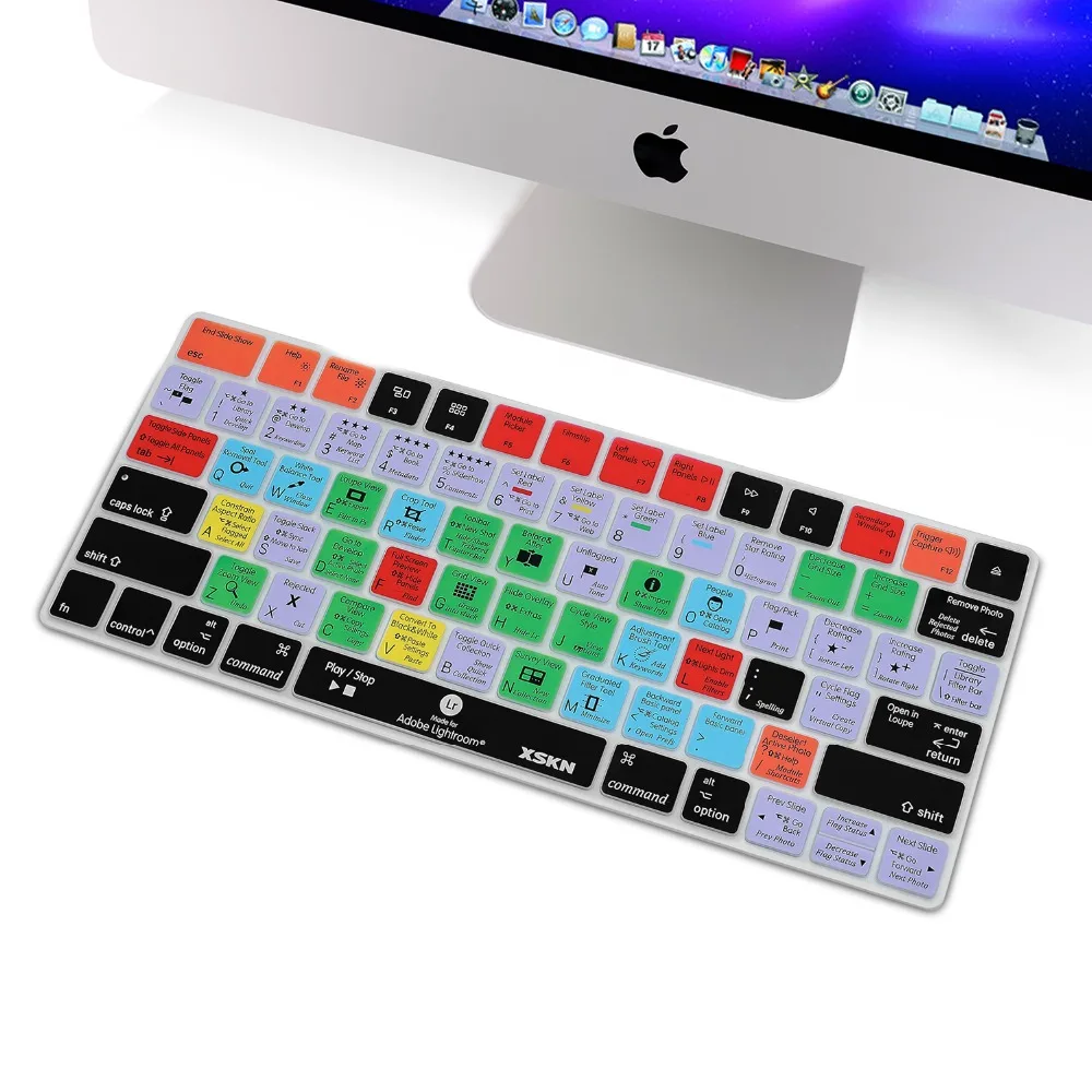 XSKN Lightroom Classic Shortcut Keyboard Cover Skin for Apple iMac Magic Keyboard A1644 MLA22LL/A  Laptop Protective Film