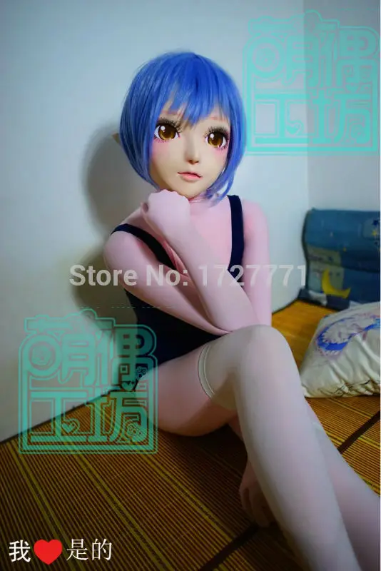 

(B-04) Super Quality Handmade Female Resin Half Face Mask Cosplay Japanese Anime Kigurumi Mask Crossdresser SA Doll