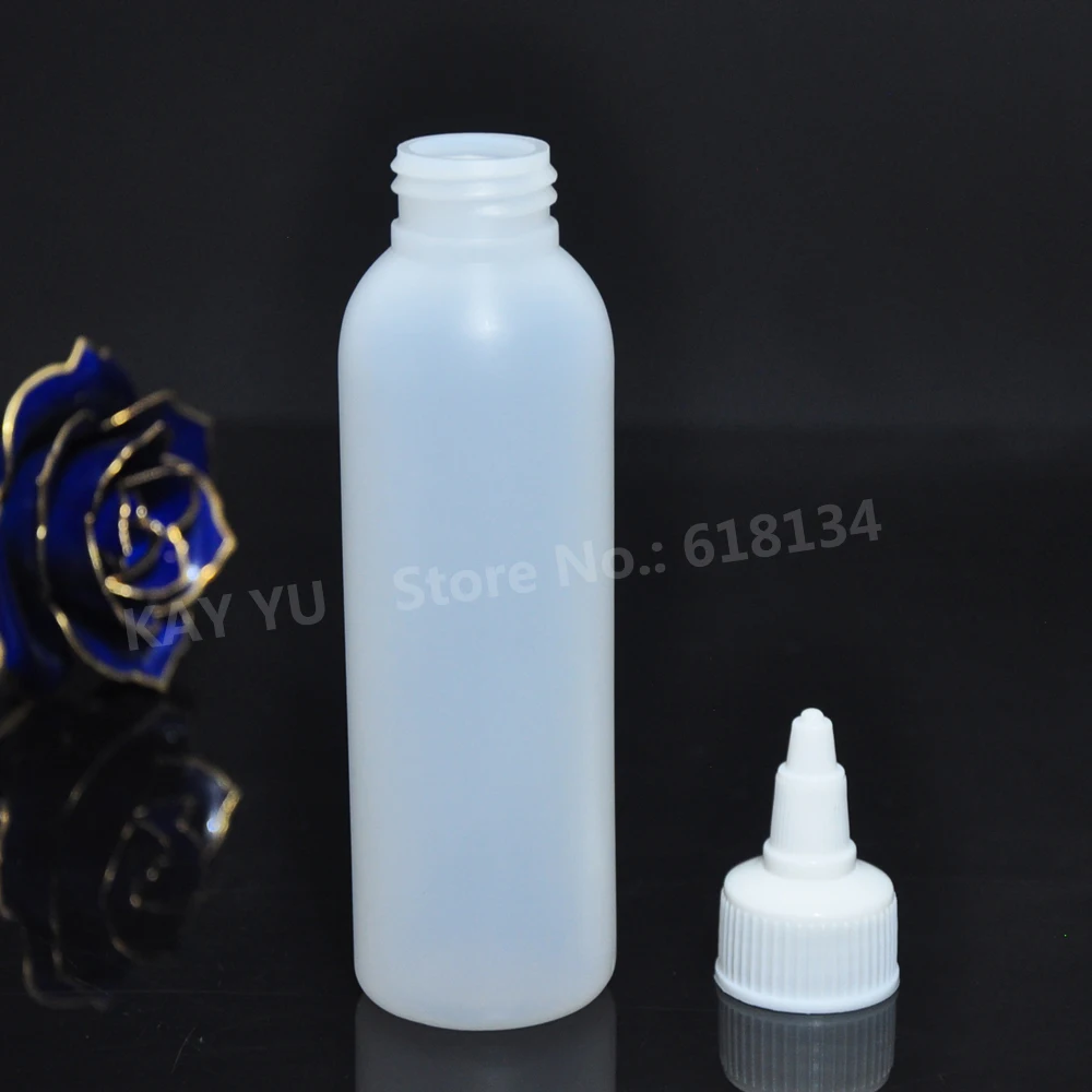 300pcs 120ml 4OZ Twist Cap bottle, liquid bottle, Empty Plastic HDPE plastic bottle wholesale