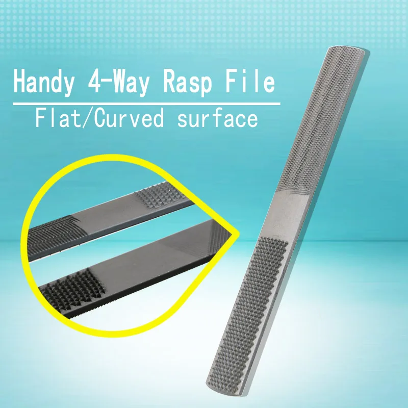 Hot Sale 4 In1 Carbon Steel Rasp File Carpentry Woodworking Wood Hand Tool 8'' 205mm Best Quality