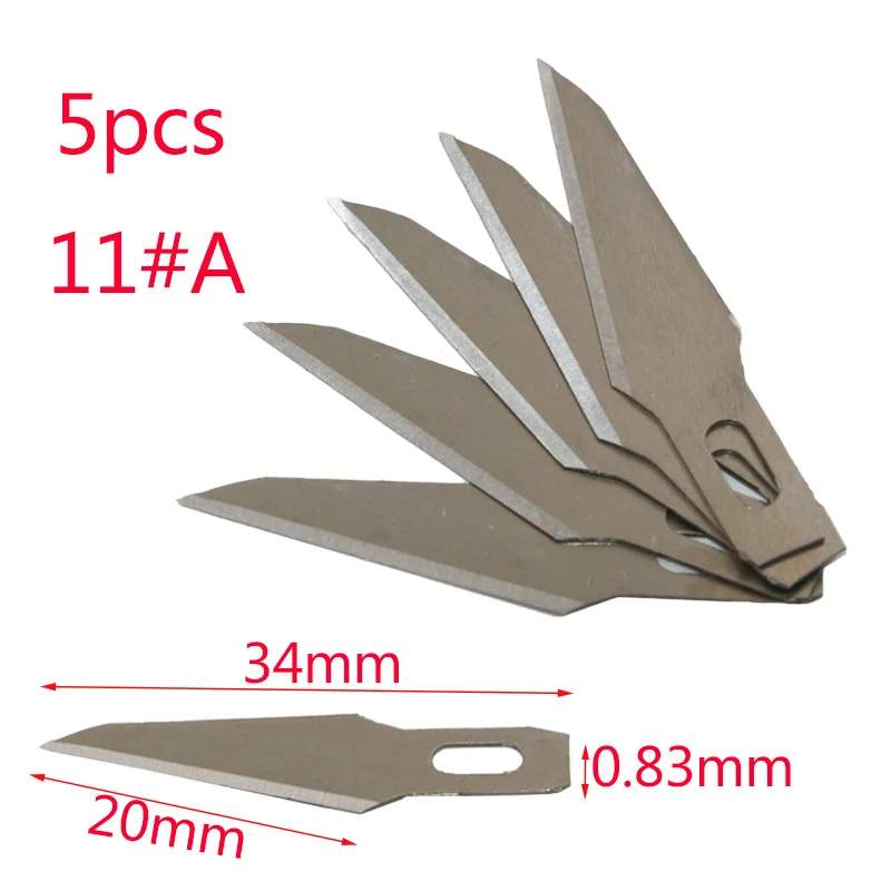 Precision Hobby Knife Stainless Steel Blades for Arts Crafts PCB Repair Leather Films Tools Pen Multi Purpose Razor DIY