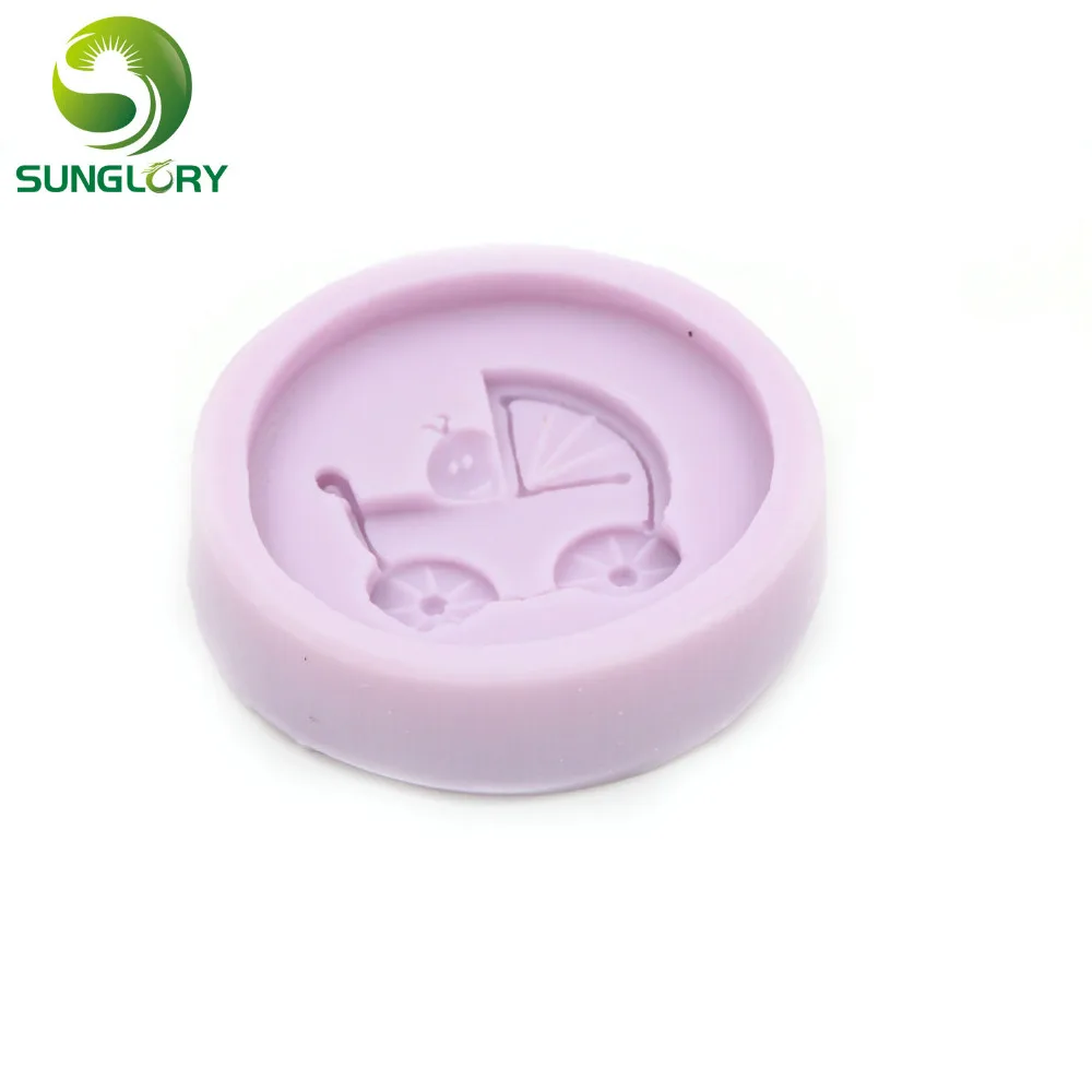 Baby Stroller Silicone Mold Ferramentas Bolo Cake Decorating Tools Fondant Decor Gum Paste 3D Moldes De Silicona Paste Americana