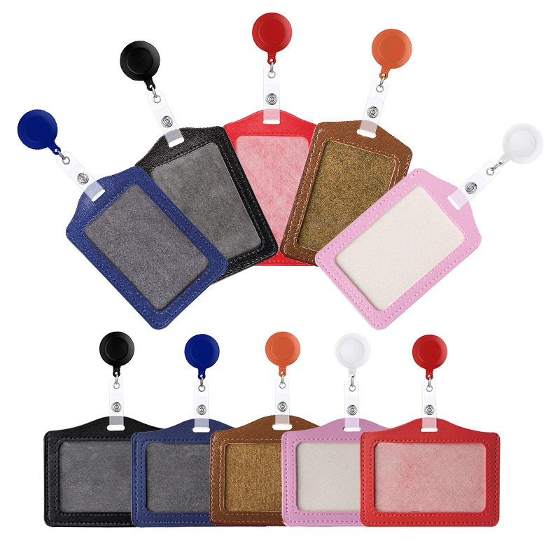 New Retractable Reel No Zipper Cheap Bank Credit Card Safety Holders for Office and school ID Holders Identity Supplies Badge.