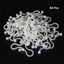 50pcs U Shape Twist Bundle Lock Cable Wire Ties Reusable Twist Ties Cord Management Fit Cable Dia 7mm/10.5mm Nylon Save Place