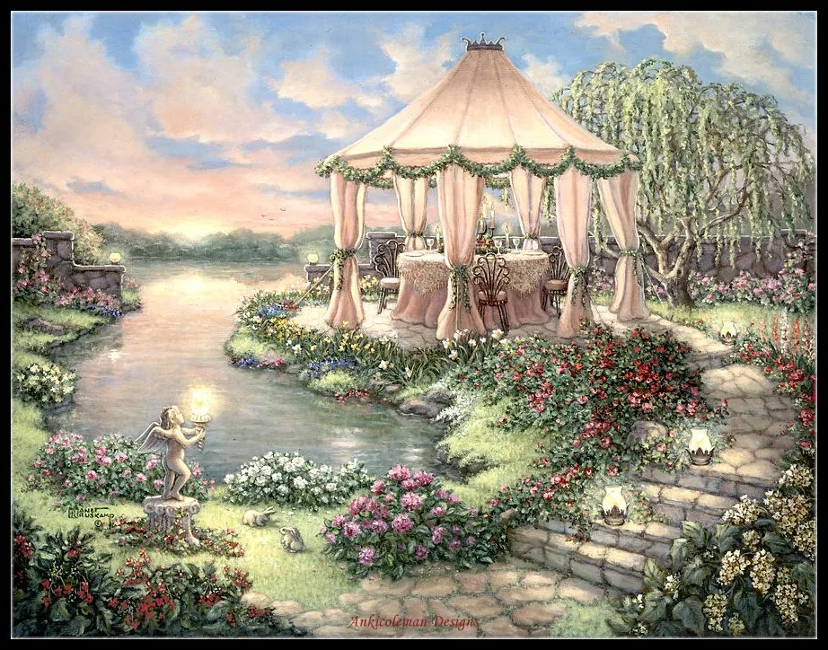 

Embroidery Counted Cross Stitch Kits Needlework - Crafts 14 ct DMC DIY Arts Handmade Decor - Garden Party