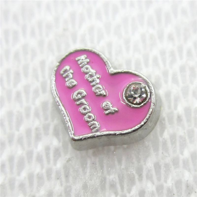 Hot Selling 20pcs/lot Crystal Heart Floating Charms Living Glass Memory Lockets Floating Charms DIY Jewelry Accessory