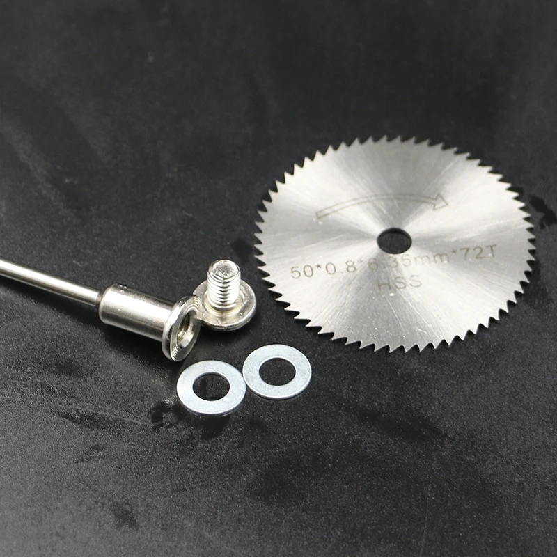 6 Seghe Lama + 1pc Pole Hss ad alta velocità-acciaio inox Circolare Lama Rotante Ruota Dischi Mandrino Per strumenti di Taglio del Legno Seghe
