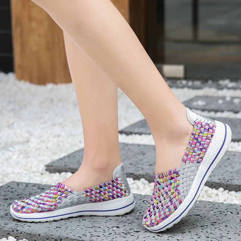 Women Shoes Flats Summer Breathable Sneakers Fashion Women Tenis Casual Loafers Comfortable Walk Shoes Outside Sneakers Zapatos