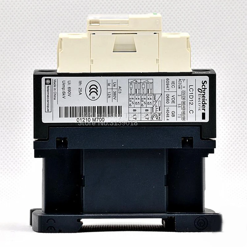 Imagem -04 - Nova Originais Schneider Lc1d12m7c Ac220v Q7c 380v F7c 110v B7c 24v Contator Tesys 12a Lc1-d12m7c Lc1d Standard Pcs