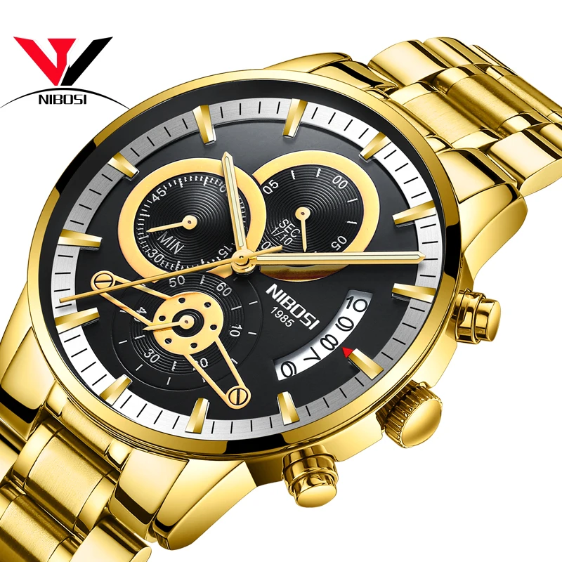 

Relogios NIBOSI Top Brand Watches Men Luxury Brand Watches 2019 Relogio Masculino Sports Watches For Men Brand Waterproof