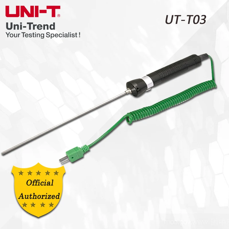 

UNI-T UT-T03 Submersed thermocouple; range -50C~600C, suitable for liquid and gel body temperature measurement