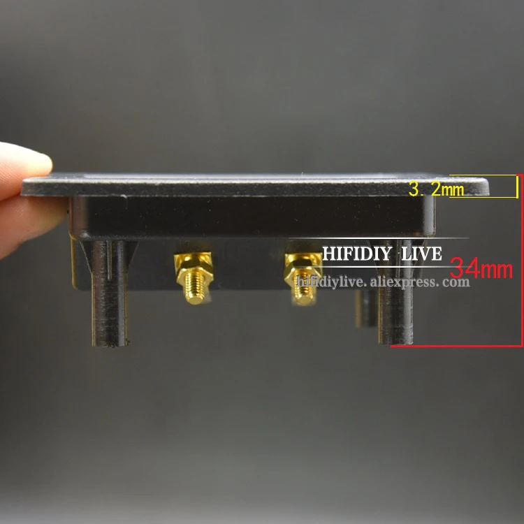 HIFIDIY LIVE speaker junction Box Speakers Terminal Box Shell 2 copper Binding Post (Install Hole 75x55mm)Wire Cable Connector