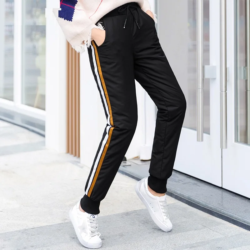 Winter Double Face 90% Duck Down Pants Women High Waist Warm Slim Sexy Pencil Pants Winter Trousers Ladie Snow Pants PT-358